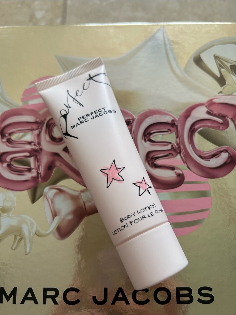 NIB Marc Jacobs Perfect Perfumed Body Lotion with Gift Box 1.6 FL OZ Travel Size